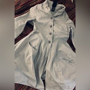 COPY - Rundholz balloon dress/long jacket light blue/grey Lagenlook Tulip Bubble